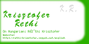 krisztofer rethi business card